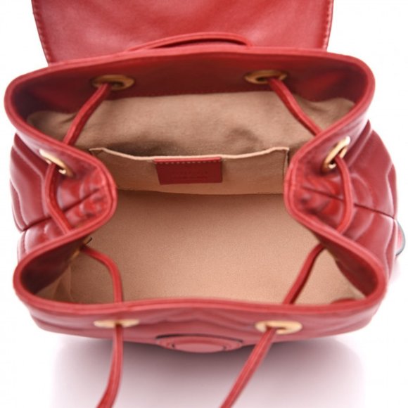 Gucci Marmont Quilted Leather Backpack in Red main image 12